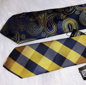 NWT Set of 2 Hisdern 59" Ties Handkerchiefs